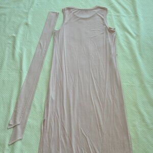 Banana Republic | Light Pink Suede Dress with Tie, Size Small (S)